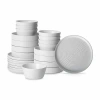 Stone Lain Elica 24-pc. Stoneware Dinnerware Set In White