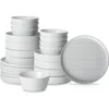 Stone Lain Elica 24-piece Dinnerware Set Stoneware In White