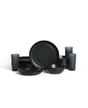 Stone Lain Elio 16-pc. Dinnerware Set, Service For 4 In Black