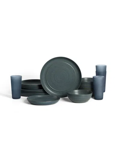 Stone Lain Elio 16-pc. Dinnerware Set, Service For 4 In Green