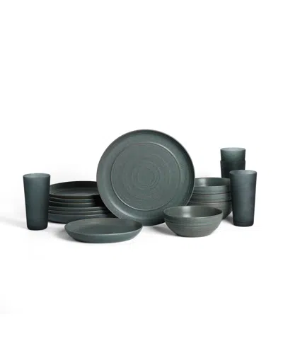 Stone Lain Elio 16-pc. Dinnerware Set, Service For 4 In Green
