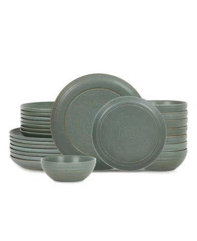 Stone Lain Elio 24 Pc. Dinnerware Set, Service For 8 In Green