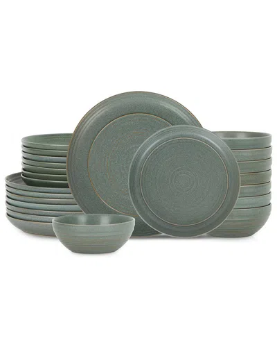 Stone Lain Elio 24pc Stoneware Dinnerware Set In Green