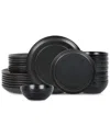 Stone Lain Elio 24pc Stoneware Dinnerware Set In Black