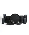 Stone Lain Elio 32-pc. Dinnerware & Glassware Set, Service For 4 In Black