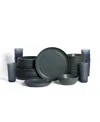 Stone Lain Elio 32pc Dinnerware Set In Black