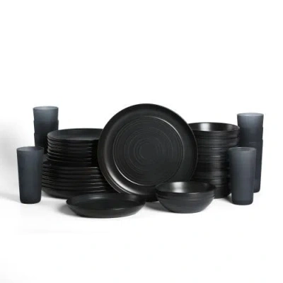 Stone Lain Elio 32pc Dinnerware Set In Black