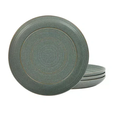 Stone Lain Elio 4-pc. Stoneware Dinner Plate In Green