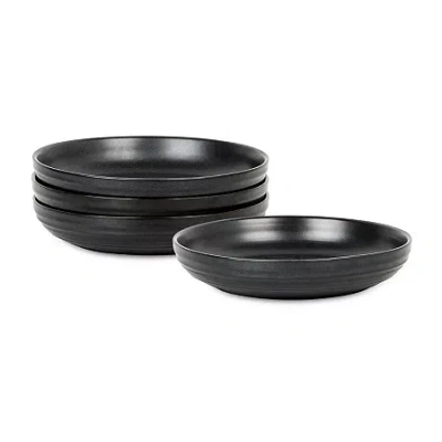 Stone Lain Elio 4-pc. Stoneware Pasta Bowl In Black