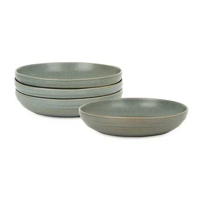 Stone Lain Elio 4-pc. Stoneware Pasta Bowl In Green