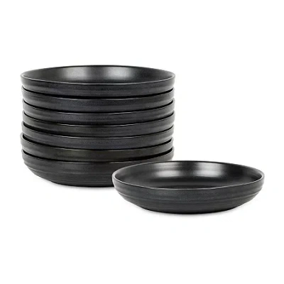 Stone Lain Elio 8-pc. Stoneware Pasta Bowl In Black