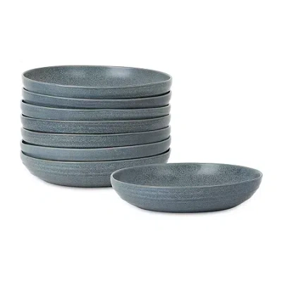 Stone Lain Elio 8-pc. Stoneware Pasta Bowl In Blue