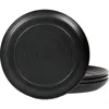 Stone Lain Elio Stoneware 4-piece Dinner Plate Set In Black
