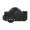Stone Lain Elio Stoneware Dinnerware Set In Black