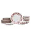 Stone Lain Esme 24 Pc. Dinnerware Set, Service For 8 In Red