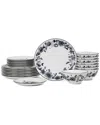 Stone Lain Esme 24pc Porcelain Dinnerware Set In White
