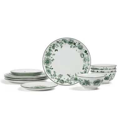 Stone Lain Esme 24-piece Dinnerware Set Porcelain In Green