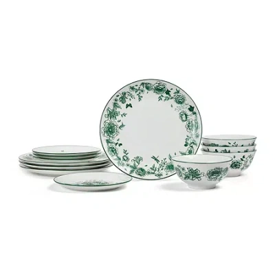 Stone Lain Esme 4-pc. Porcelain Dinnerware Set In Green