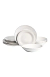 Stone Lain Essence Stoneware 12-piece Dinnerware Set In White
