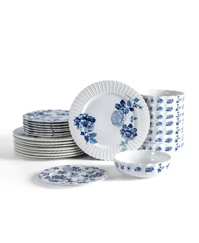 Stone Lain Fiore 24 Pc. Dinnerware Set, Service For 8 In Blue