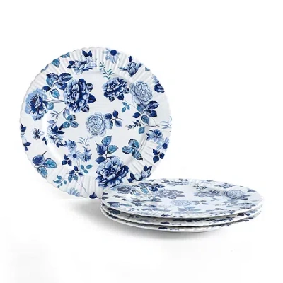 Stone Lain Fiore 4-pc. Bone China Salad Plate In Blue