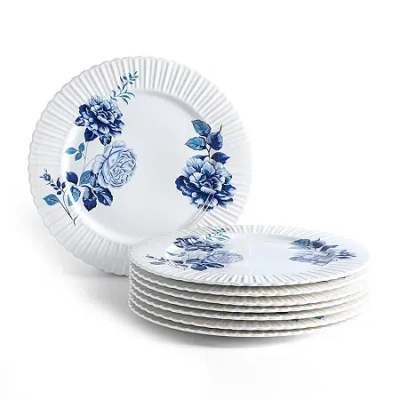 Stone Lain Fiore 8-pc. Bone China Dinner Plate In Blue