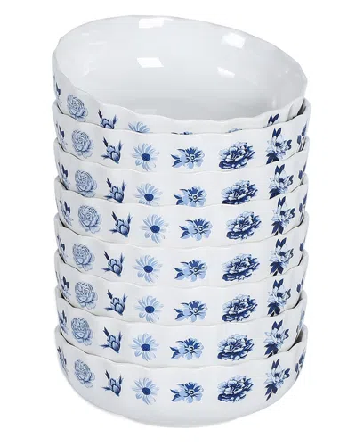 Stone Lain Fiore 8-piece Pasta Bowl Set New Bone China In Multi