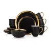 Stone Lain Florian 16 Piece Dinnerware Set In Black