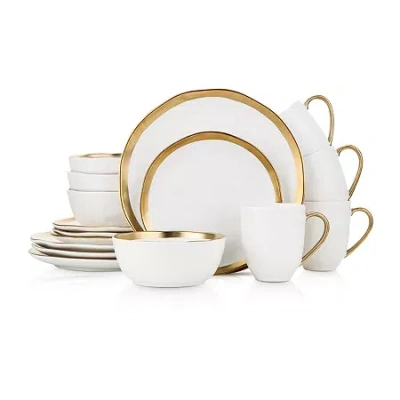 Stone Lain Florian 16 Piece Dinnerware Set In White