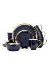 Stone Lain Florian 16pc Porcelain Dinnerware Set In Blue