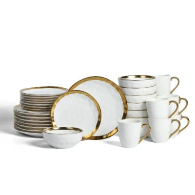 Stone Lain Florian Porcelain 32-piece Dinnerware Set In White