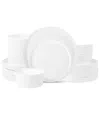 Stone Lain Fosca Bone China 16-piece Dinnerware Set In White