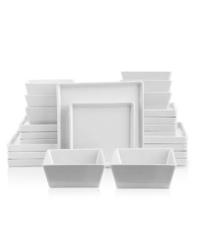 Stone Lain Grace 24 Pc. Dinnerware Set, Service For 8 In White