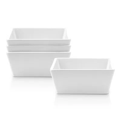 Stone Lain Grace 4-piece Bowl Set Stoneware In White