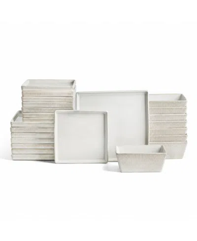 STONE LAIN GRACE FLUTED 24-PIECE DINNERWARE SET, SERVICE FOR 8,
