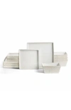 Stone Lain Grace Ribbed Stoneware 12-piece Dinnerware Set In White