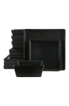 Stone Lain Grace Stoneware 12-piece Dinnerware Set In Black