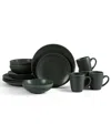 Stone Lain Grao 16 Pc. Dinnerware Set, Service For 4 In Green