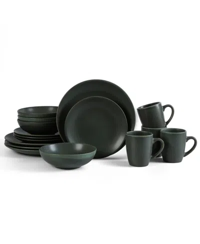 Stone Lain Grao 16 Pc. Dinnerware Set, Service For 4 In Green