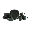 Stone Lain Grao 16-pc. Stoneware Dinnerware Set In Green