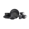 Stone Lain Grao 16-pc. Stoneware Dinnerware Set In Black