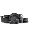 Stone Lain Grao 32pc Stoneware Dinnerware Set In Gray