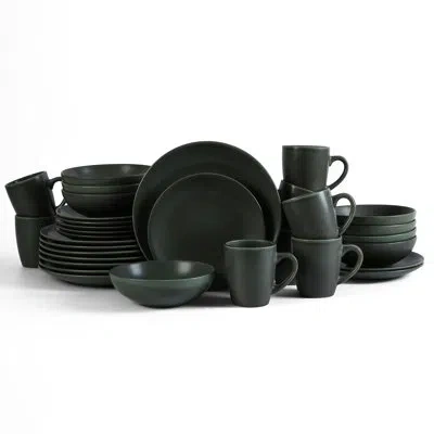 Stone Lain Grao 32-piece Dinnerware Set Stoneware In Green