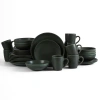 Stone Lain Grao 32-piece Dinnerware Set Stoneware In Green