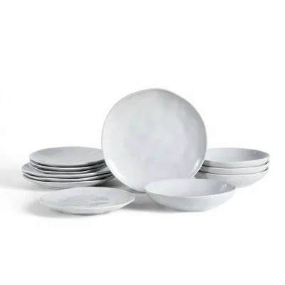 Stone Lain Harper 12-piece Dinnerware Set Stoneware In White