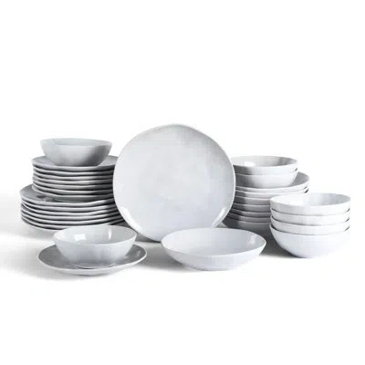 Stone Lain Harper 32-piece Dinnerware Set Stoneware In White