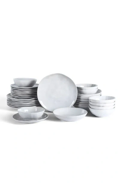 Stone Lain Harper Stoneware 32-piece Dinnerware Set In White