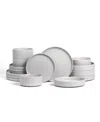 Stone Lain Haven 16 Pc. Dinnerware Set, Service For 4 In Gray