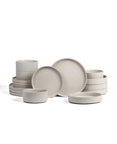 Stone Lain Haven 16 Pc. Dinnerware Set, Service For 4 In Sand
