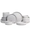 Stone Lain Haven 16pc Stoneware Dinnerware Set In White